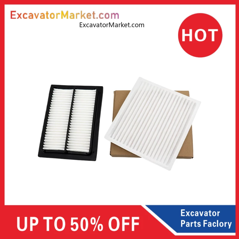 

Sany Sy125c 135 155h 200-8-9-10 Air Conditioning Inner And Outer Filter Element Filter Mesh Excavator Accessories High Quality