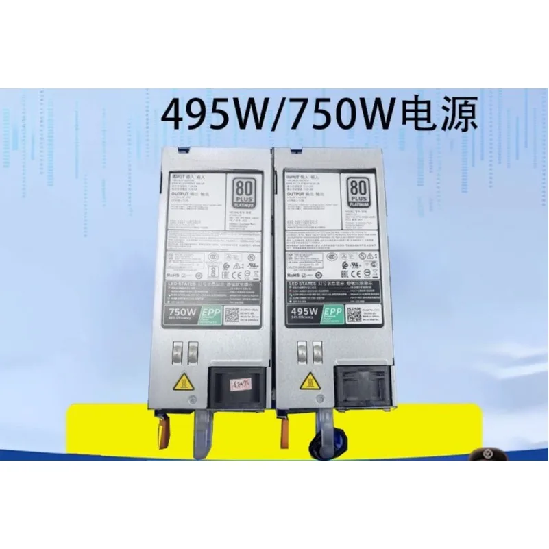 R730 Server Power Supply 750W/495W D495E-S1 EPP Green Label Compatible R630 R740 Hot Swap Redundant PSU