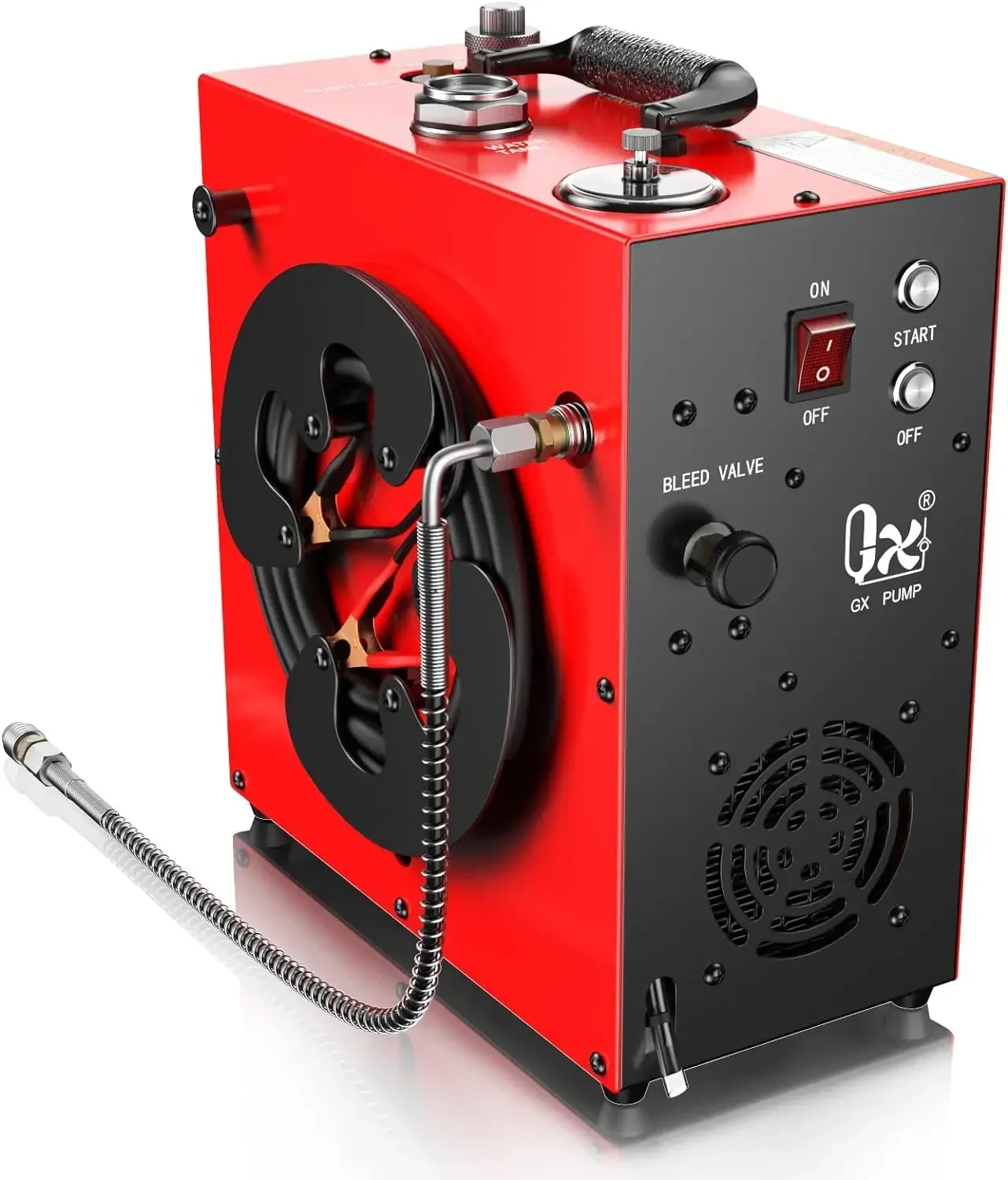 For CS4 Portable PCP Air Compressor, 350W Powerful Motor,Max 5800Psi/40Mpa, Water and Fan Cooling