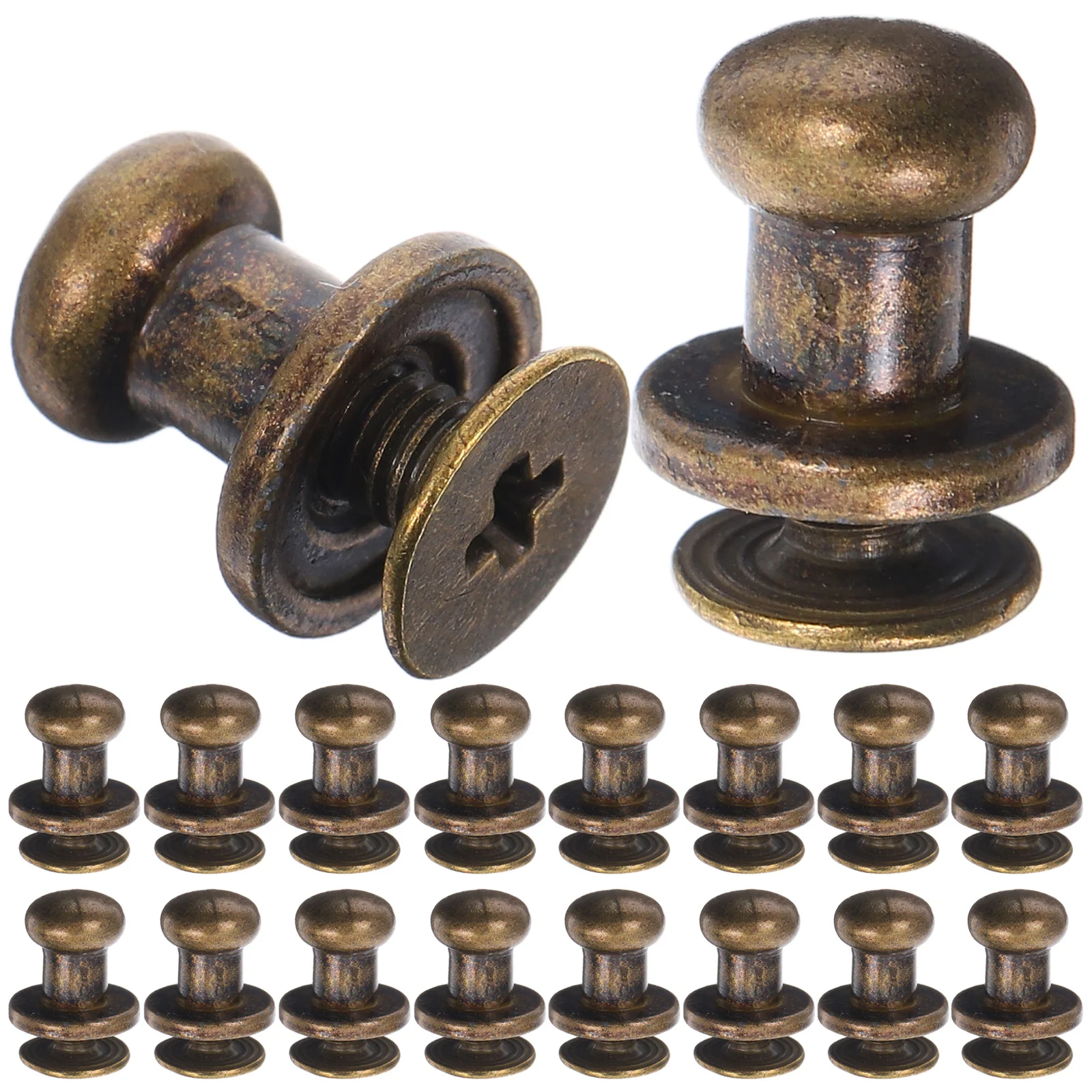 

100Pcs Mini Cabinet Knobs Bronze Vintage Drawer Handles for Dresser Furniture Small Storage Organization Cupboard Handles