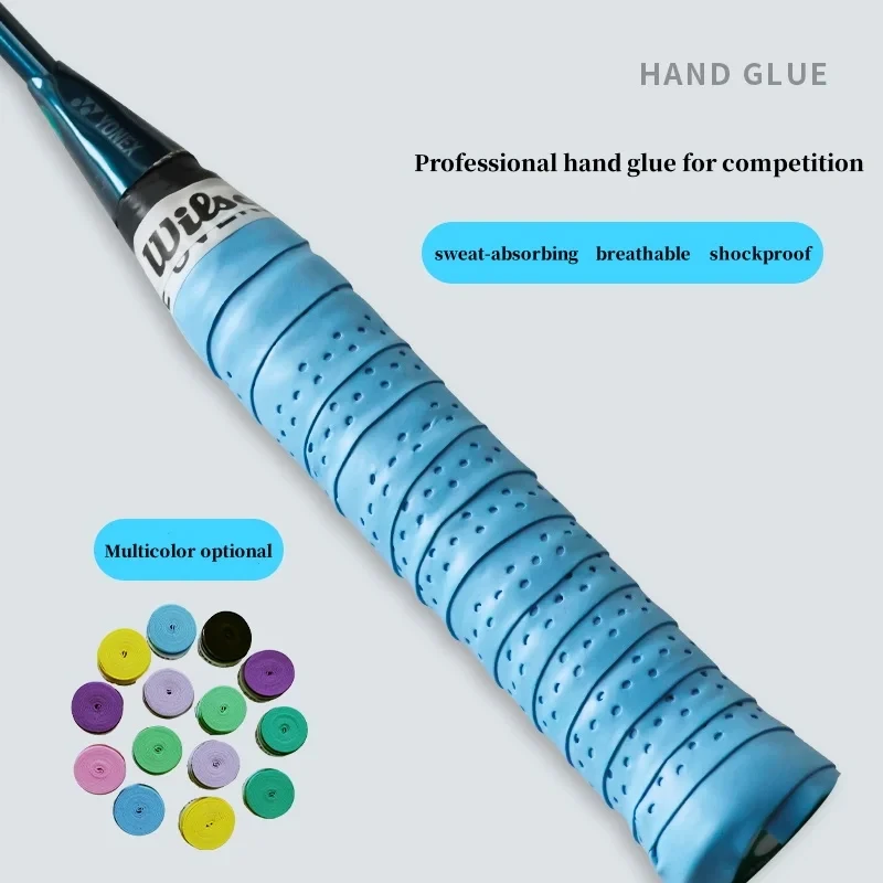 윌슨 12Pcs 라켓 스웨트 밴드 오버 그립 테니스 배드민턴 훈련 땀 흡수 핸드 접착제 테니스 액세서리 PU 미끄럼 방지 그립