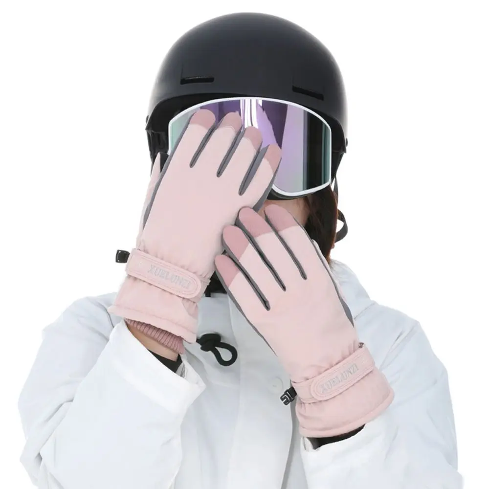 

Ветрозащитные бархатные нескользящие утепленные уличные варежки, зимние лыжные перчатки, зимние сноубордические велосипедные спортивные перчатки