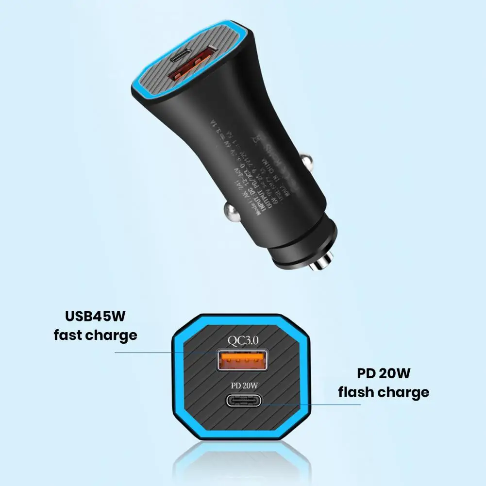 Pd 20w Car Charger Universal Car Charger with Type-c 8pin Micro Splitter Cable 45w Usb Pd 20w Fast Charge High for Automotive