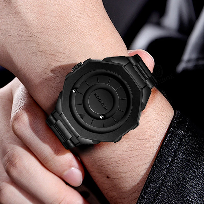 FOXBOX 2025 Neue Mode Uhren Männer Kreative Scrollen Perlen Quarz Herren Uhr Casual Wasserdichte Luxus Armbanduhr Reloj Hombre