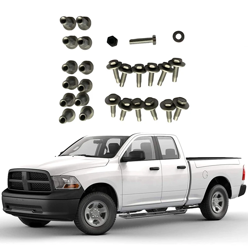 Sidestep ฮาร์ดแวร์ชุดติดตั้งด้านข้างชุด68044460AA สำหรับ2009-2012 Dodge Ram 1500 2010-2012 Ram 2500 3500