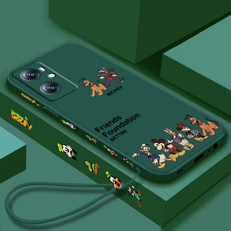 

Disney Goofy Goof Mickey Phone Case For OPPO Find X5 A11 A16K A53 A98 A3 A57 A72 A73 A96 A74 A9 A5 5G Liquid Left Rope