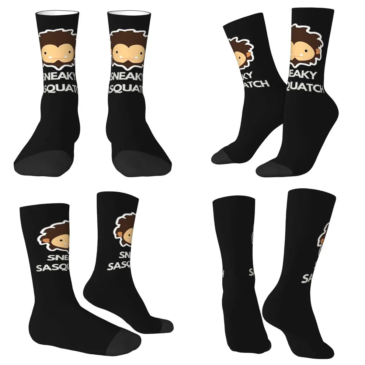 

Sneaky Sasquatch Socks Harajuku Super Soft Stockings All Season Long Socks Accessories for Man's Woman's Birthday Present