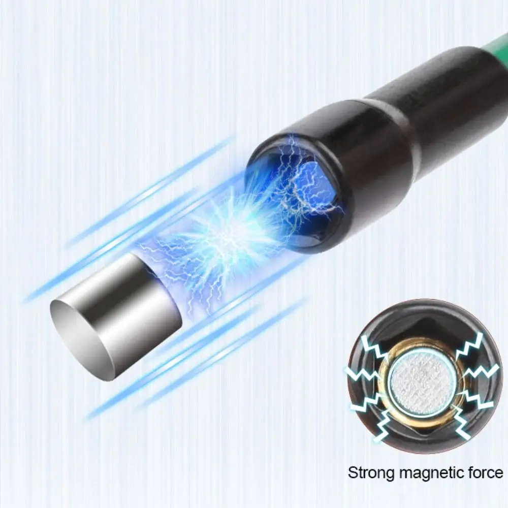 Manicotto a esagono incassato magnetico ad alta durezza 5mm-14mm testa a esagono incassato senza scivolamento prolunga per punta da trapano in acciaio cacciavite elettrico