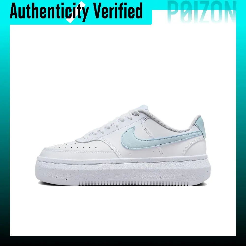 Nike Court Vision Alta Low top Skateboard Shoes Women's White Blue DZ5394-101