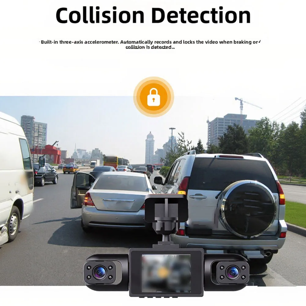 for dashcam with 360 Degree Coverage 1080P for video Quality Built in 2 Inch IPS Screen and Enhanced For Night Imaging
