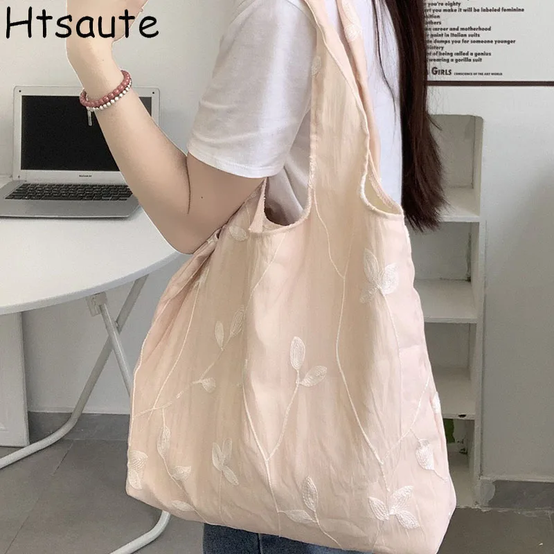 

Fashon Lace Flower Printed Handbag Women Solid Color Ladies Spring Large Tote Bags Casual Style Big Handbags Crossbody Bags