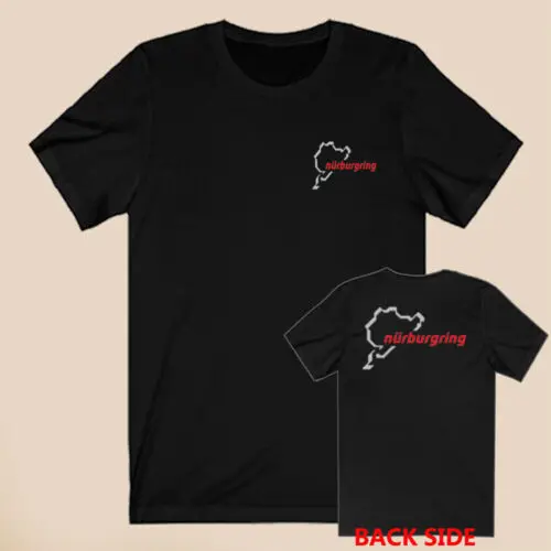 Nurburgring Circuit Track Map Men's Black T-Shirt Size S-5XL