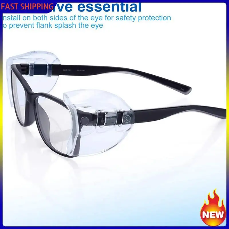

Especial 48 Pairs Safety Eye Glasses Side, Slip On Clear Side Shield For Safety Glasses- Fits Small To Medium Eyeglasses