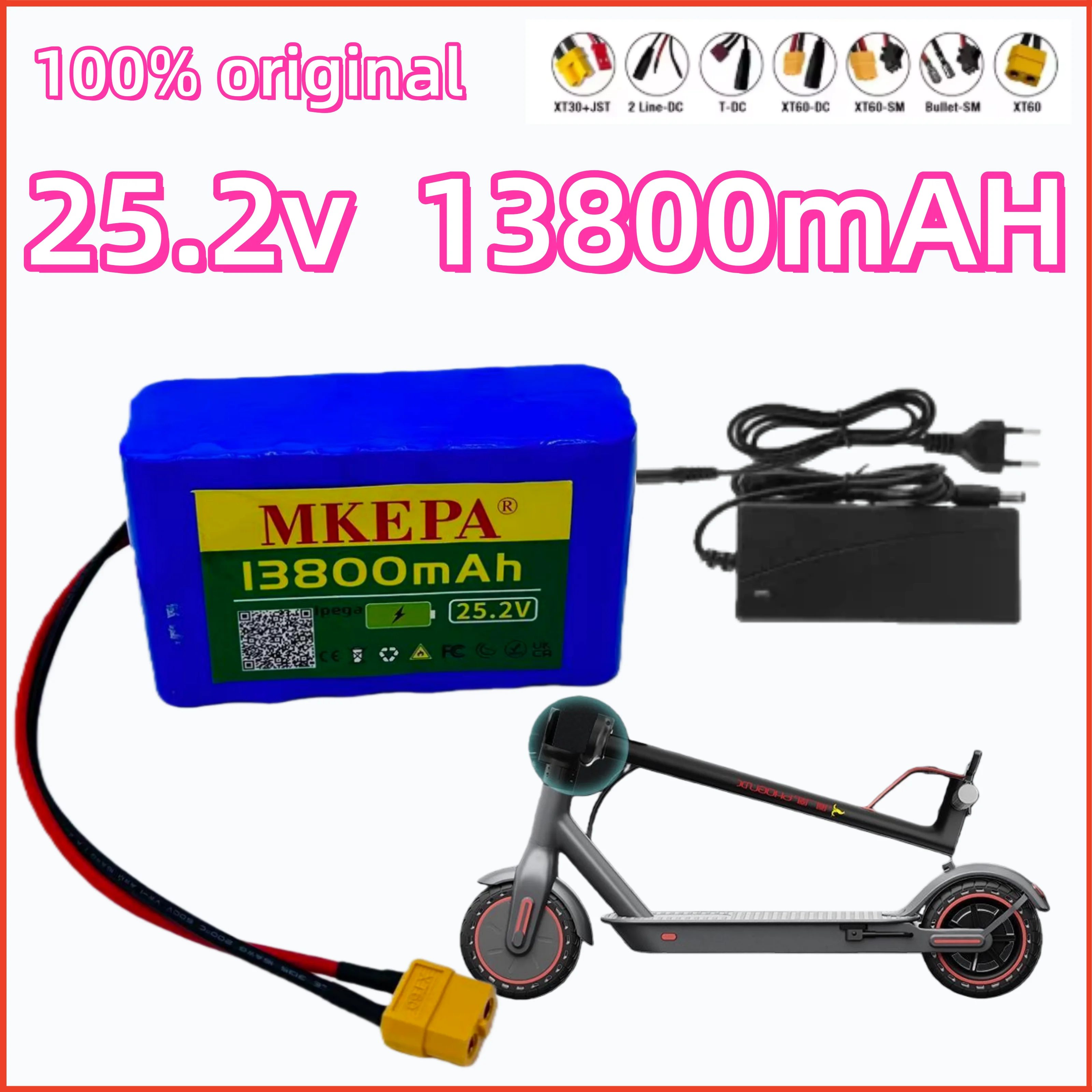 

【 Large Capacity Portable 】 24V 13000mAh Lithium ion Battery Pack 6S2P Process Mobile Power Supply with 25.2V Charger