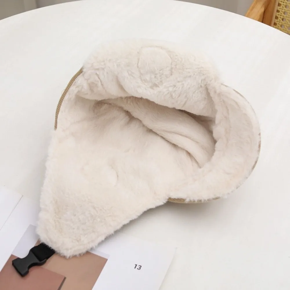 قبعة منفوخة عصرية لحماية الأذن، قبعة طيار مخملية كاجوال مقاومة للرياح، قبعة Lei Feng للتزلج على الدفء #3