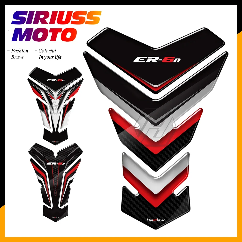 

3D защитные наклейки на бак мотоцикла, чехол для Kawasaki ER6 ER-6N ER6N, наклейки