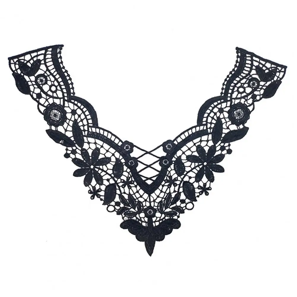 Soft Lace Neckline Embroidered Lace Collar for Diy Sewing Supplies Women Costume Sewing Accessories Hollow Out Lace for Wedding