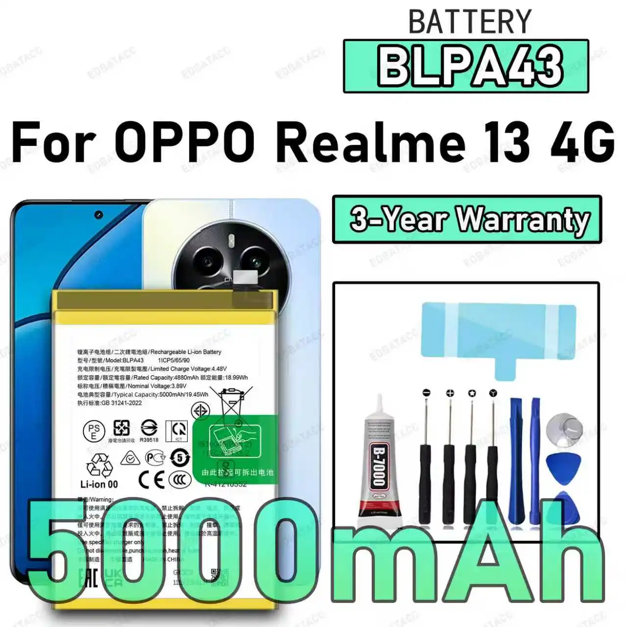 

100%New High Quality BLP729 Battery For Realme 5/Realme c3/realme 5i/realme C11 Battery Bateria