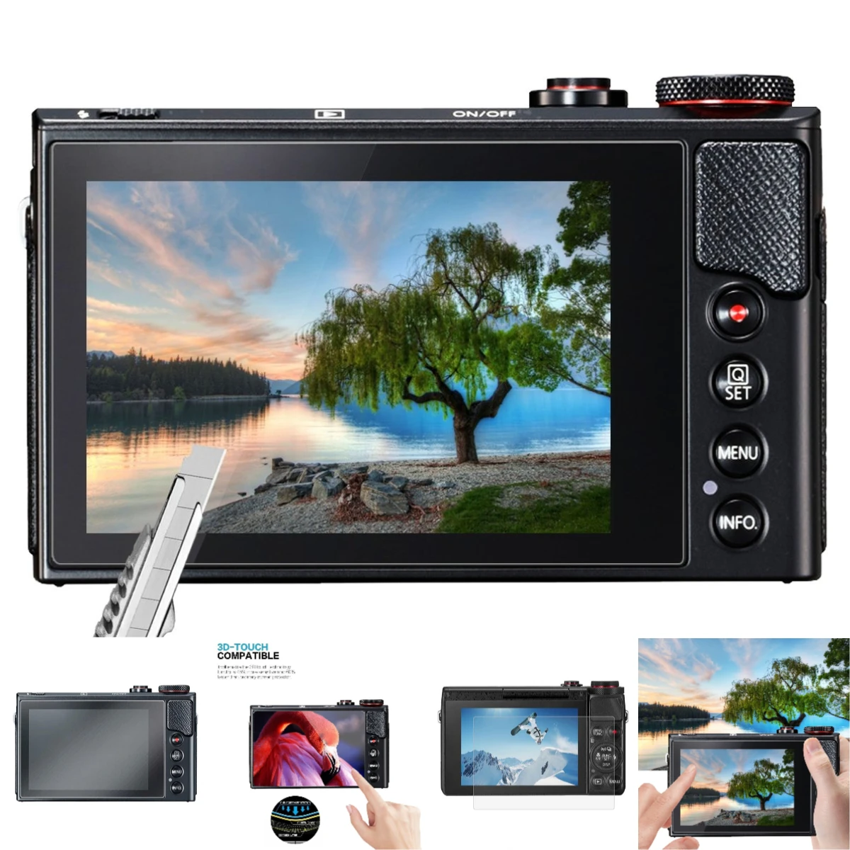 

2-Pack 9H Screen Guard For Canon G9/G7/G5/G1X Series, 0.3mm Ultra-Thin, High Touch Sensitivity