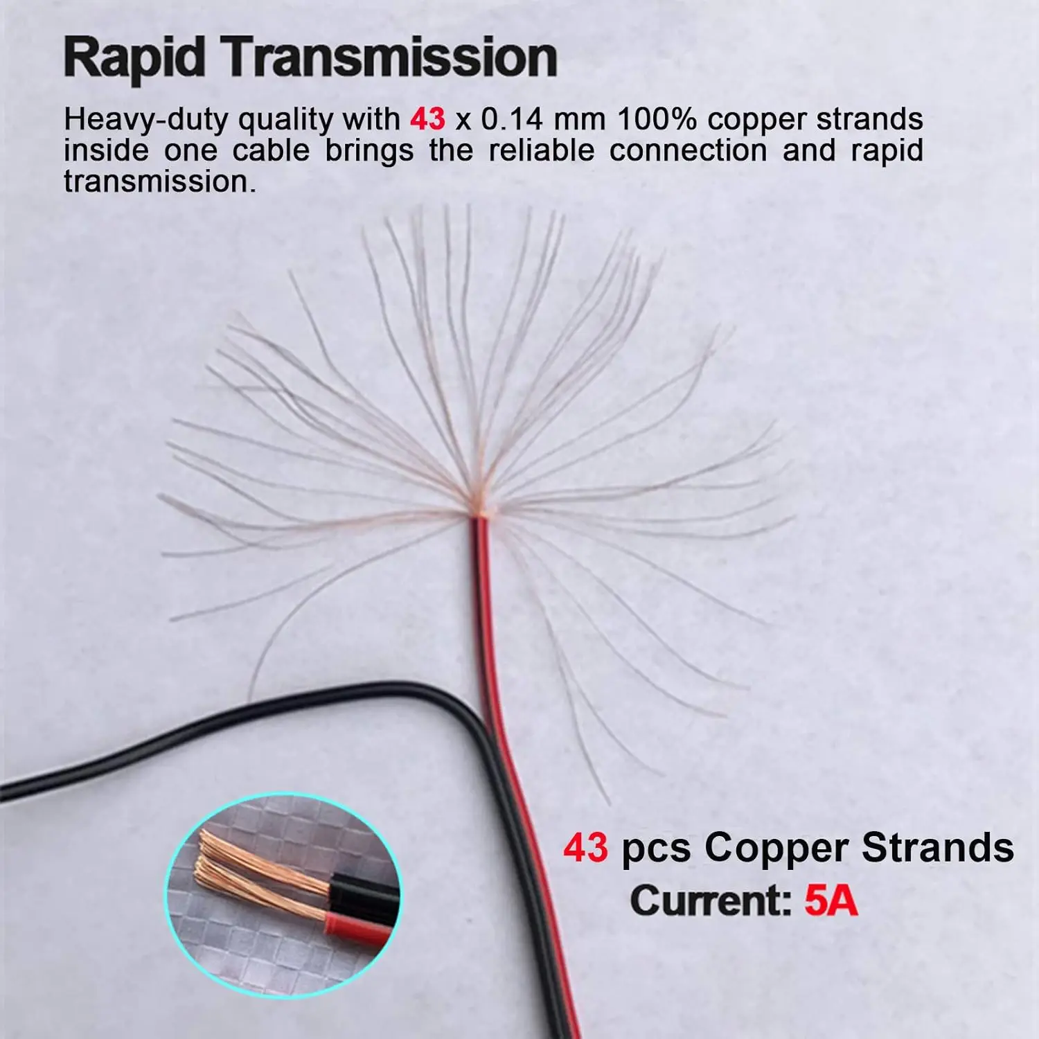 10 Pairs 12V 5A DC Power Pigtail Barrel Plug Connector Cable, 2.1mm x 5.5mm Male Female DC Pigtail Connectors for CCTV Security