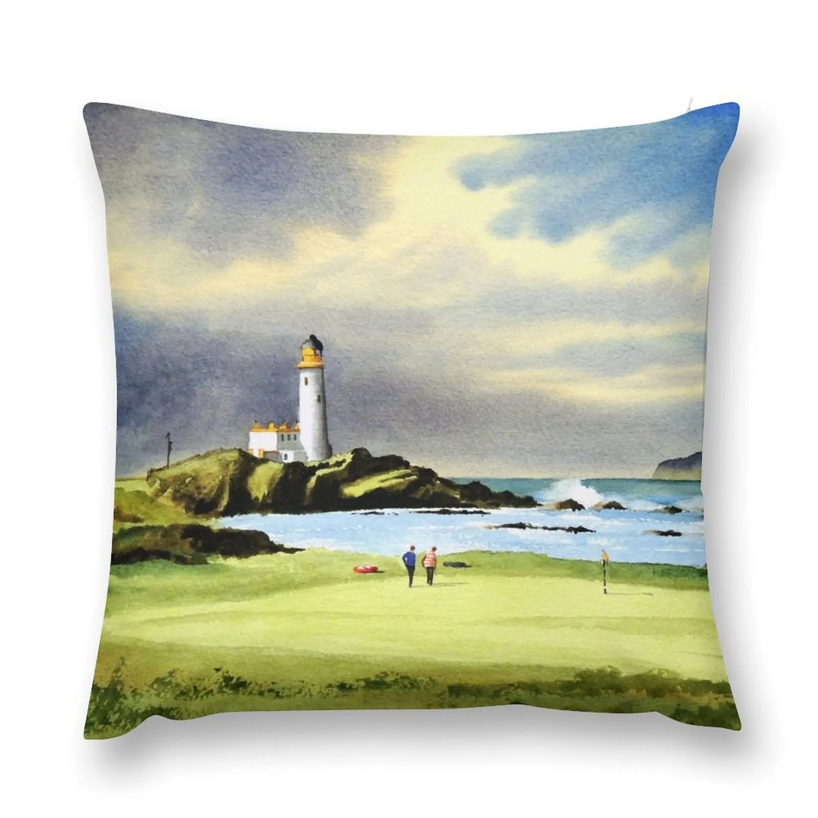 Turnberry Golf Course Scotland 10th Hole Throw Pillow Sofa Cushions Cover Custom Cushion pillow