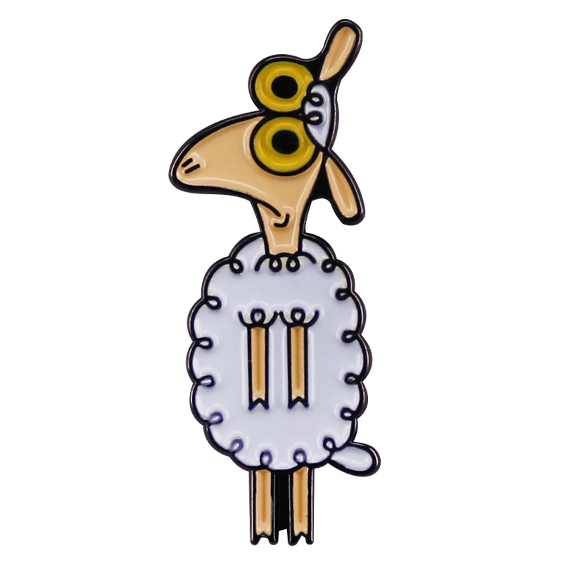 Sheep In XX The Big City Enamel Pin Brooch Badge Backpack Collar Pins Hat Jewelry Accessories CLASSIC Animated TV Series