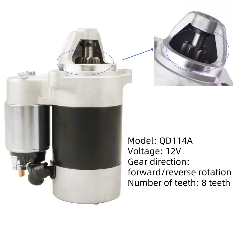 STARTING MOTOR FIT SINGLE CYLINDER DIESEL ENGINE 170F 173F 178F 186F 188F 192F GENERATOR AGRICULTURAL MACHINERY PARTS QD114A 414