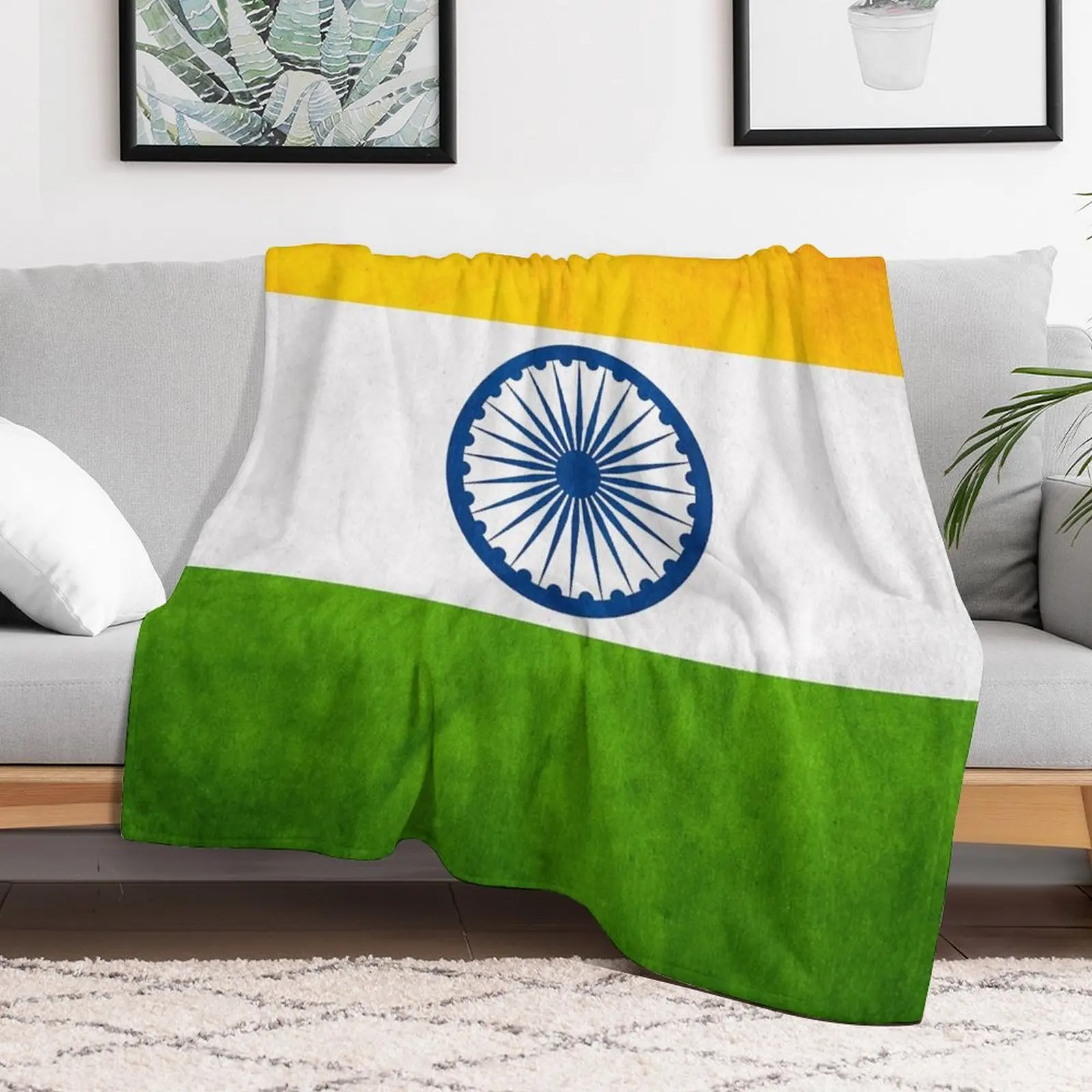 India Indian Flag National Flag of India Throw Blanket Warm Cozy Throw Blanket for Living Room Couch
