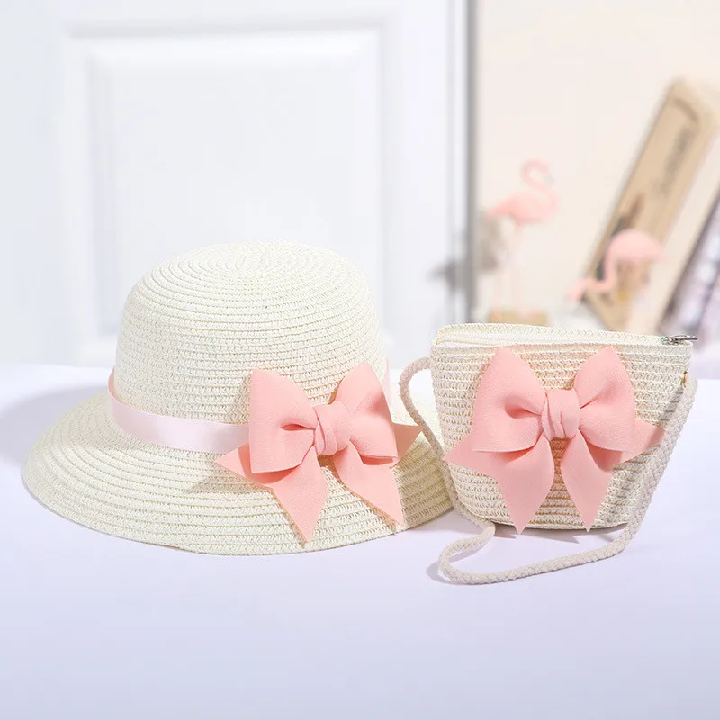 Panama Summer Baby Hat Straw Baby Girl Cap Fashion Lace Bow Children Beach Cap Princess Baby Hats and Caps Kids Hats