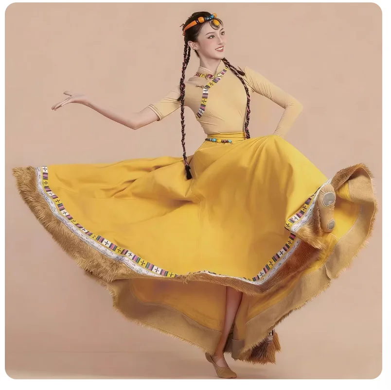 vestido-de-danza-tibetana-traje-elegante-para-actuacion-de-danza-falda-tibetana-para-practica-falda-amplia