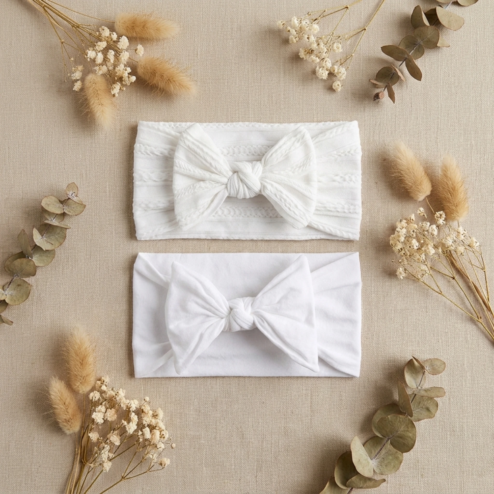 2-piece baby handmade bow headband, comfortable headband for newborns