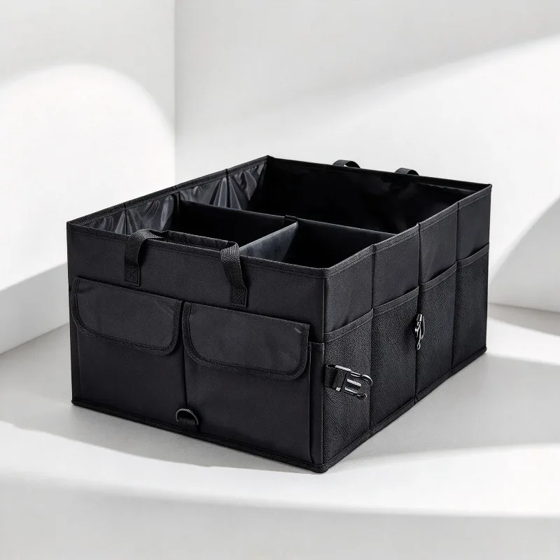 Collapsible Car Trunk Storage Box Eco Friendly Durable Auto Cargo Organizer Multi Compartment Storage Bin For SUV Truck Van