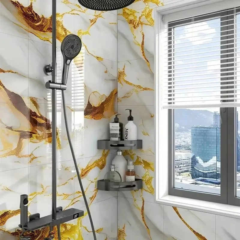 Self Adhesive Imitation Ceramic Tile Imitation Marble Sanitary Kitchen Wall Decoration Waterproof and Moisture-proof Stickers