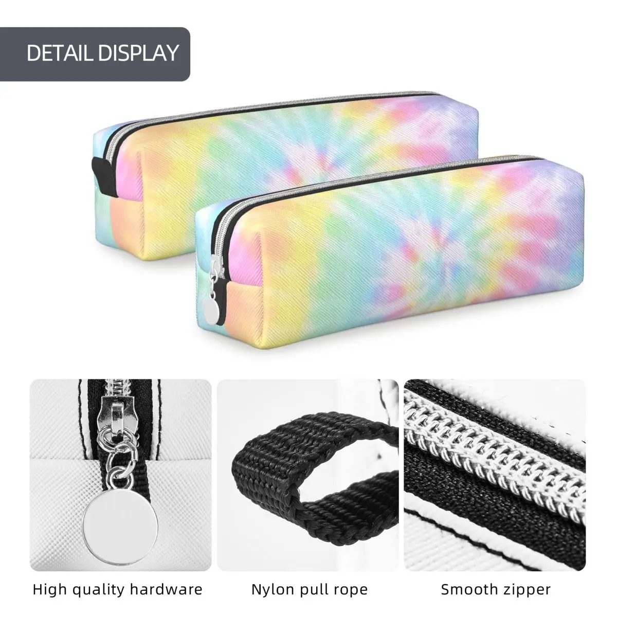 Arco-íris Tie Dye Estojo para Crianças, Grandes Sacos De Armazenamento, Material Escolar, Presente de papelaria, Caneta de moda criativa