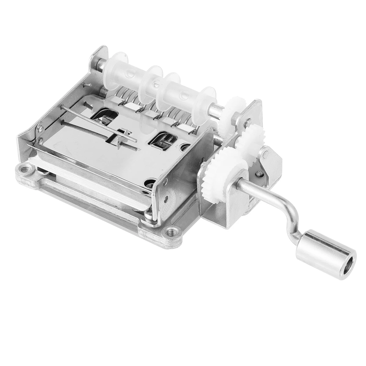 

3pcs Silver 15 Note Hand Crank Mechanical Music Box Movement Diy Machine Core With Hole Puncher Blank Paper Tapes For Custom