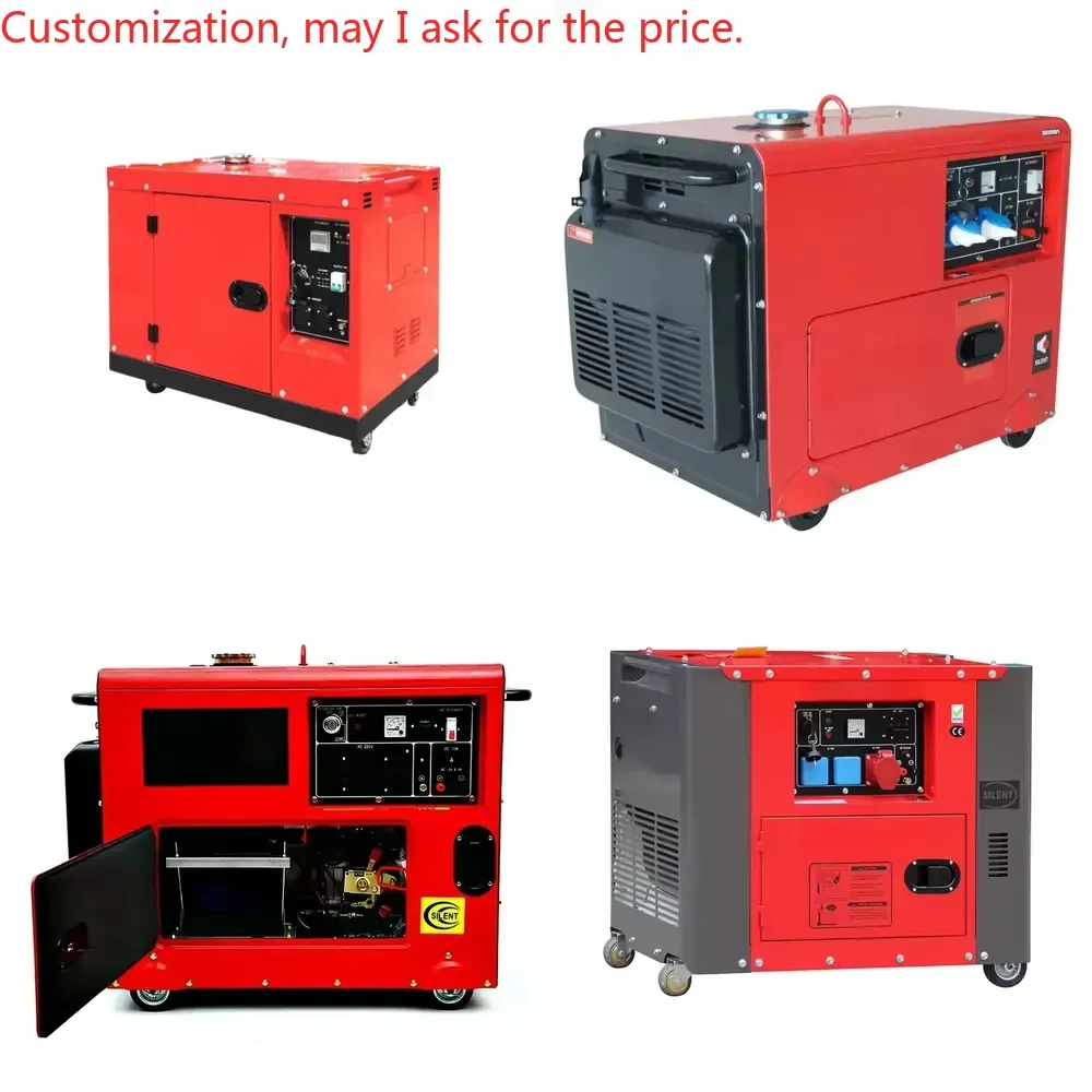 

Hot saleFactory Price 5.5kw 6.5kw 8kw 10kw Single Cylinder 4 Stroke Silent Power Electrical Generator Electric Generators