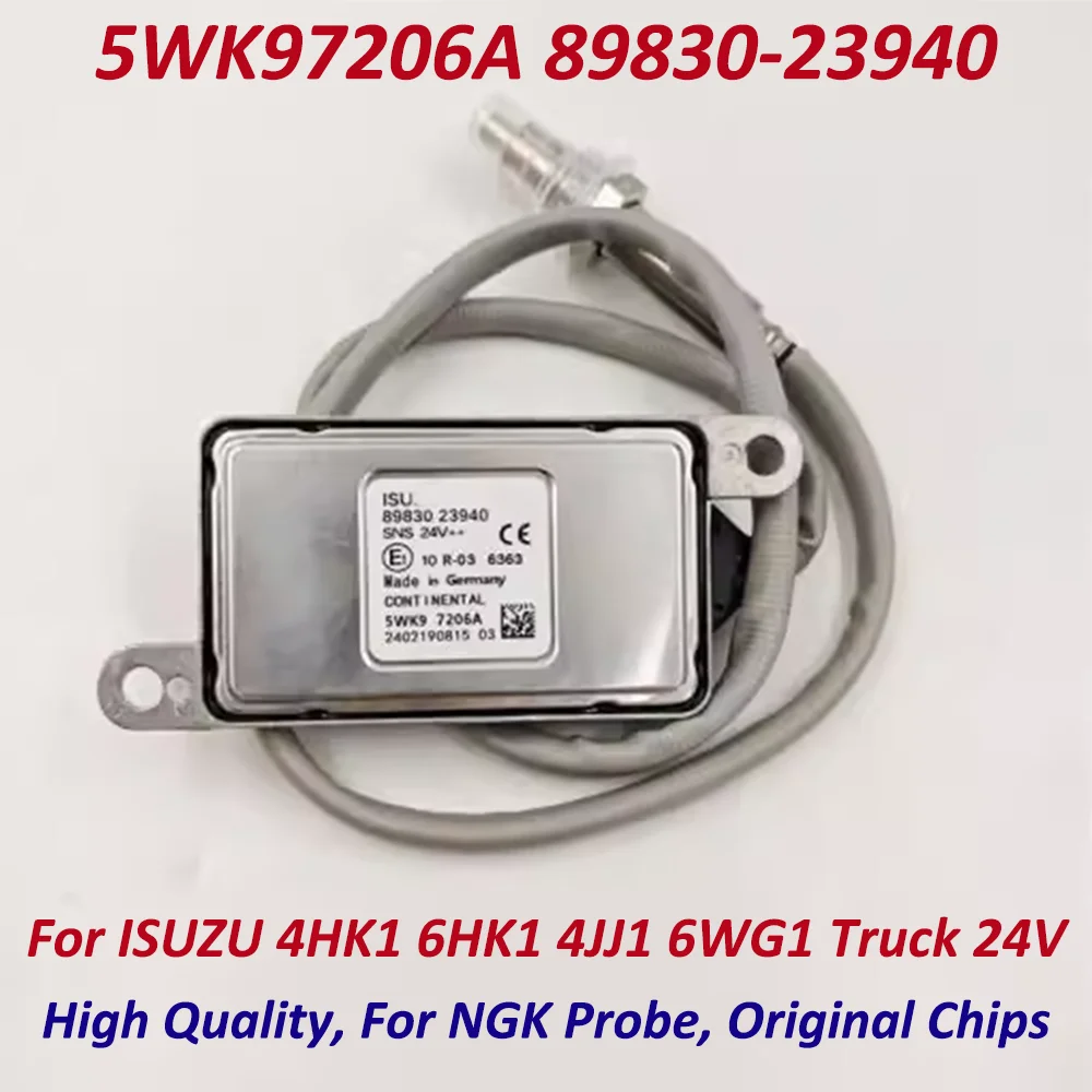 

High Quality 5WK97206A 89830-23940 5WK97206 8983023940 Nitrogen Oxide NOx Sensor 24V For ISUZU 4HK1 6HK1 4JJ1 6WG1 Truck