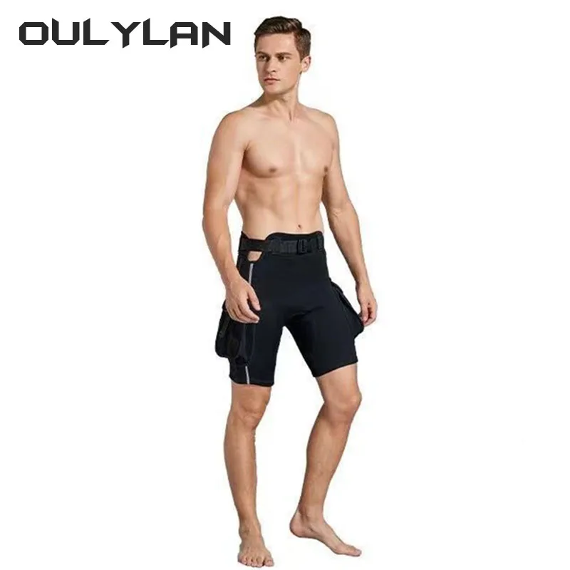 NEW Men Submersible Pocket Pants Submersible Leg Bag Bags Bandage Pants Submersible Pants Thickening Diving Equipment Shorts