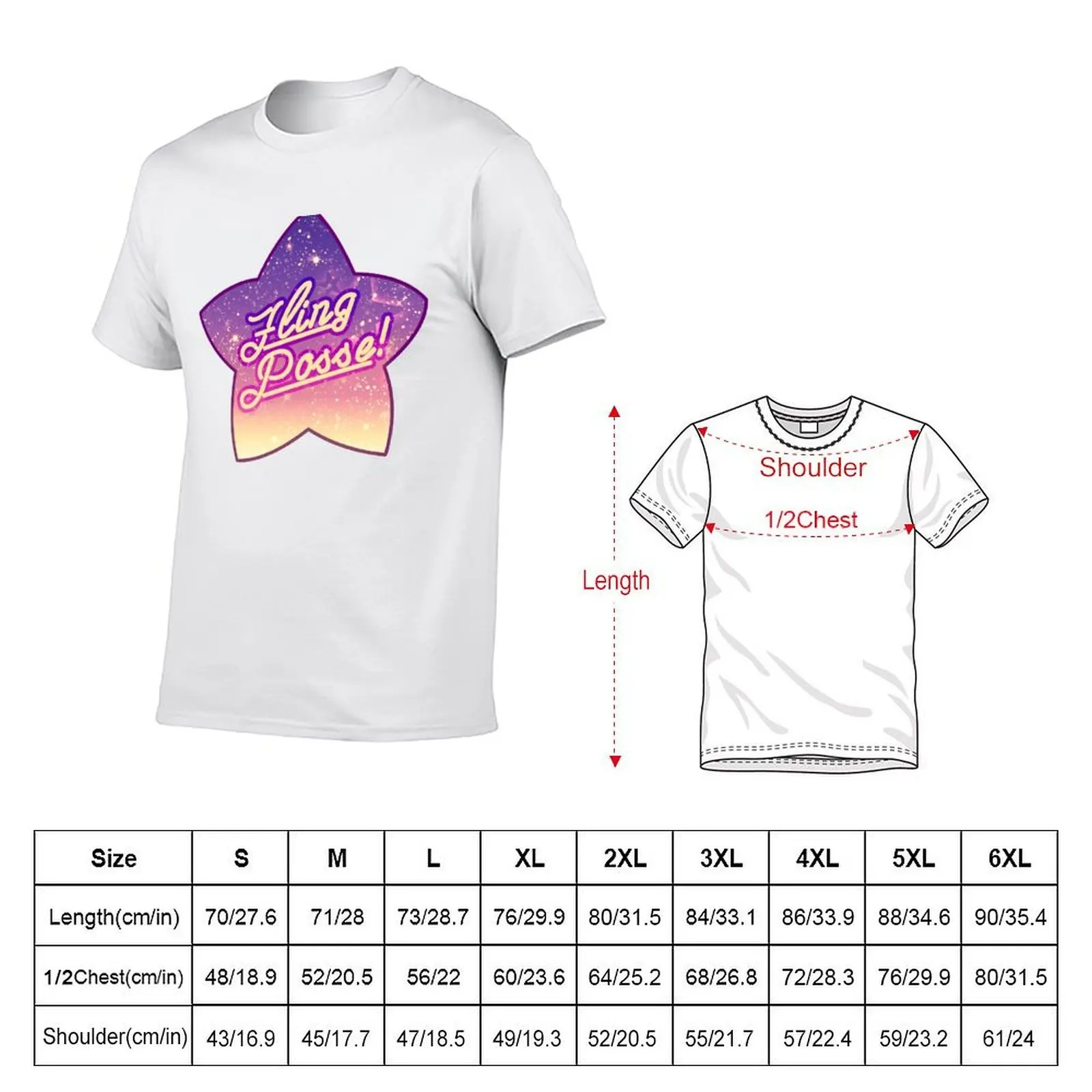 Fling Posse Stella T-Shirt Big Size Short Sleeve Casual Top