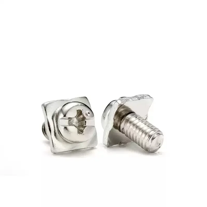 M3 M3.5 M4 M5 Nickel Plated Square Washer Two Combination Screw Phillips Terminal Block Screw Leakage Switch Accessories