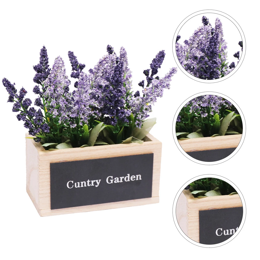 

Fake Flower Potted Plant Desktop Decor Home nament Lavender Bonsai Artificial Green Plant Simulation Flowers Lifelike Beautiful