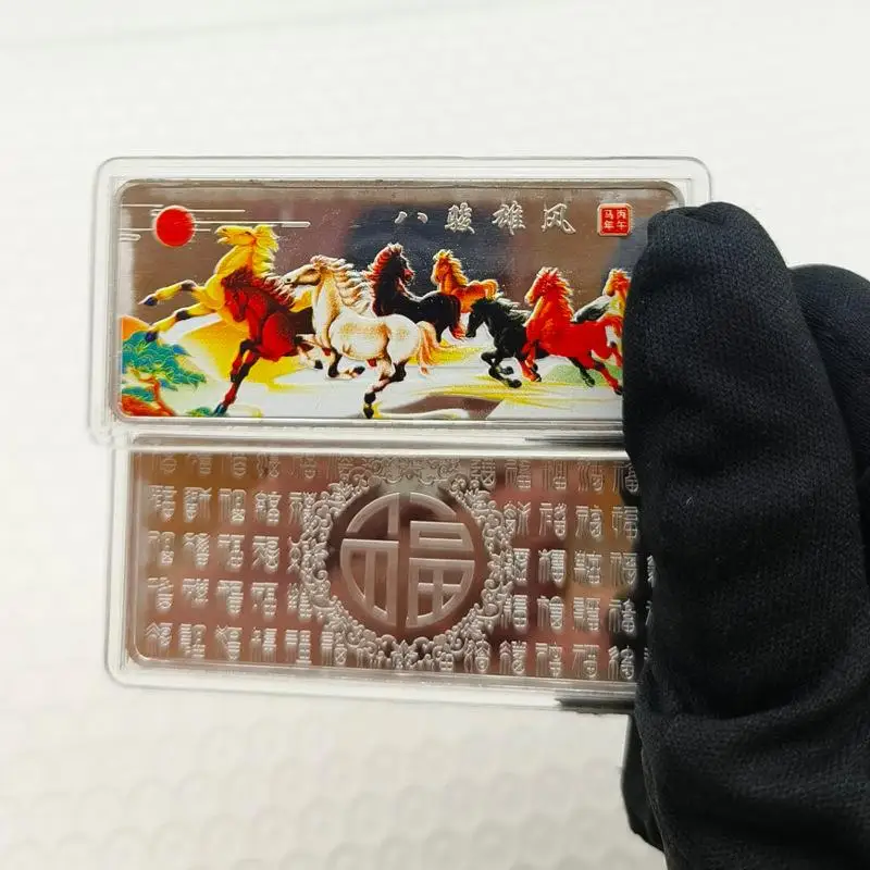 2026 سنة الحصان العملات الصينية محظوظ الحيوان الحصان الملونة تحصيل عملات السنة الجديدة تذكارية عملات هدية