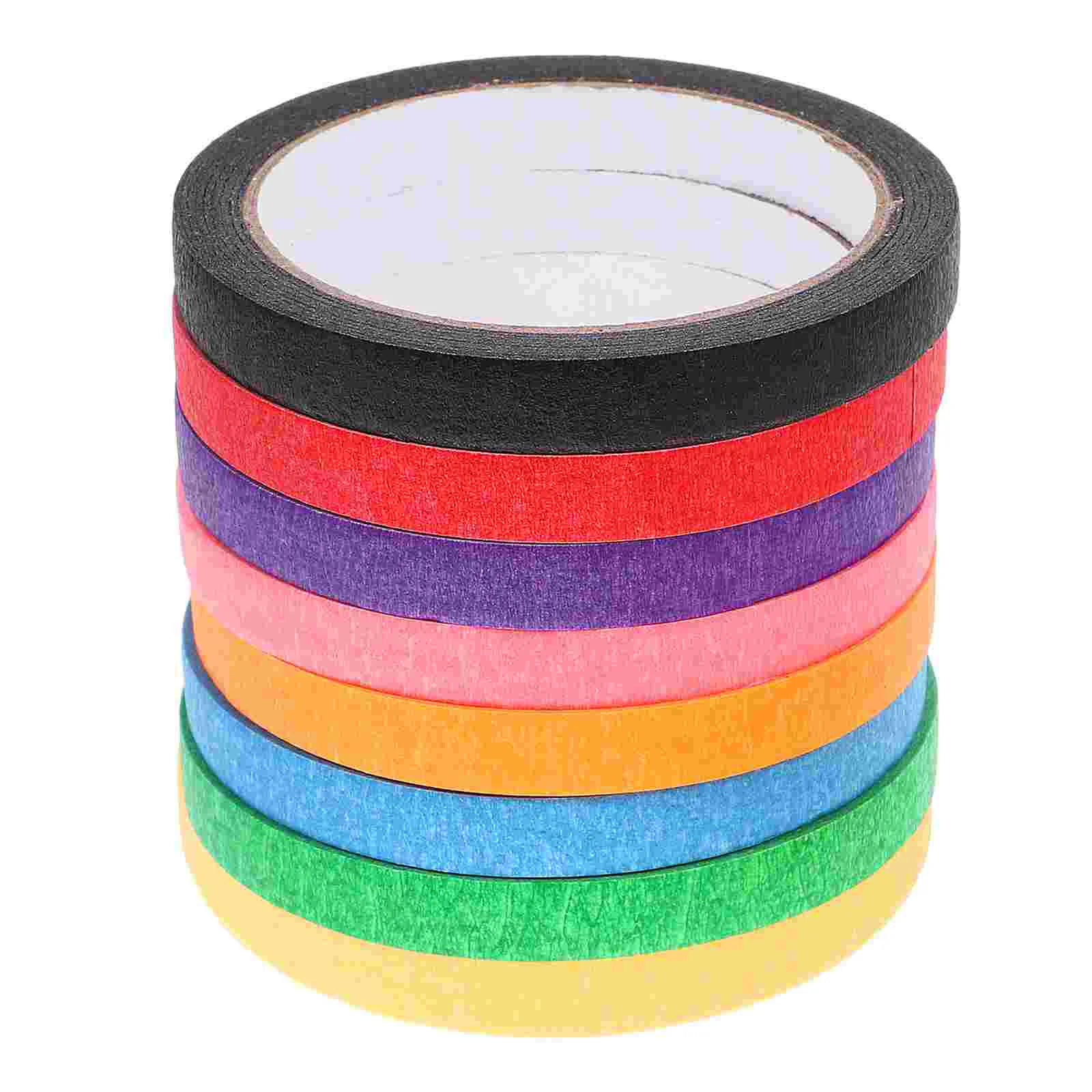 8 Rolls Colorful Duct Tape Colored Masking Painting Artist for Watercolor Paper DIY Child