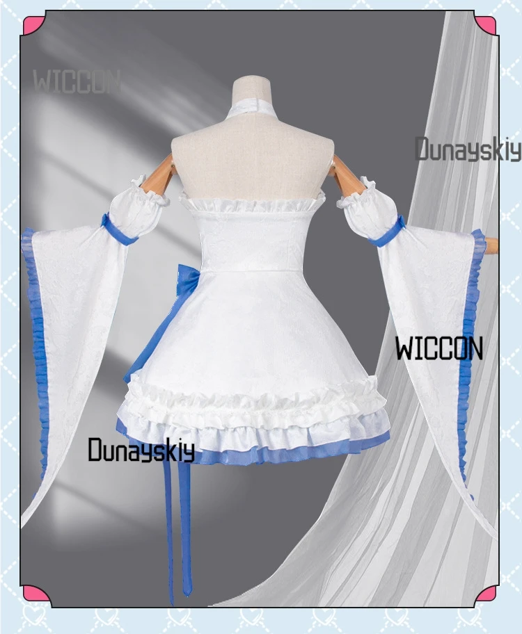 Re Rem คอสเพลย์ชุด - คริสตัลสีฟ้าชุดแม่บ้านวิกผมอะนิเมะ Lolita สไตล์เครื่องแต่งกายสําหรับฤดูร้อน/ฮาโลวีน/Convention ZER0