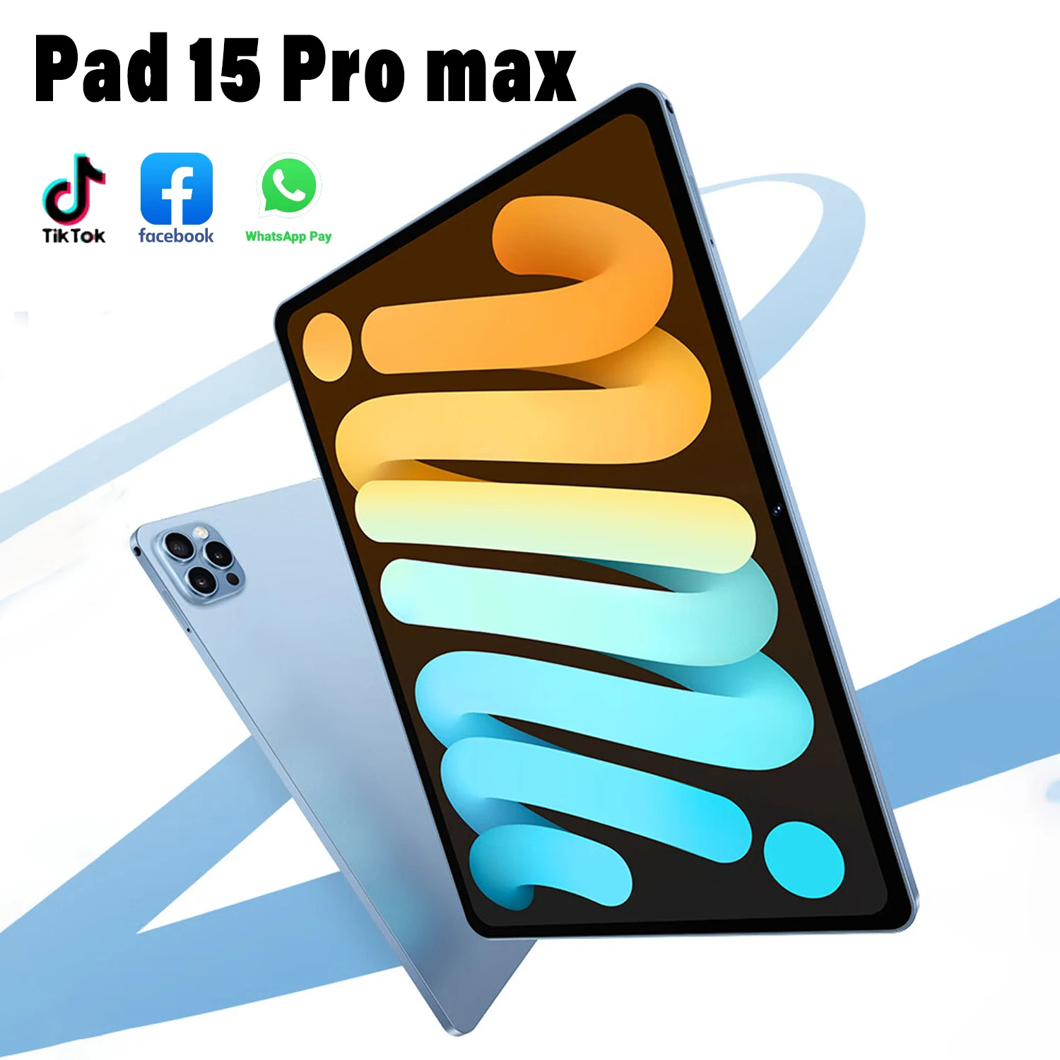 

Original Pad 15 Pro Tablet 10.1 inch Android 13 Global Snapdragon 8gen2 16GB+1024GB 10000mah 5G Dual SIM WIFI HD Full Screen