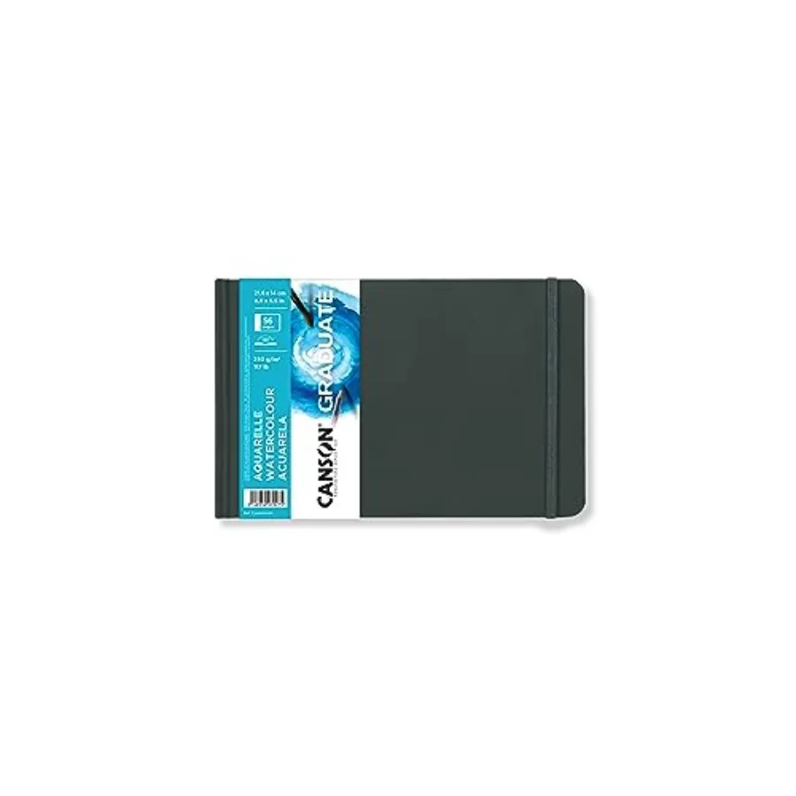 

Graduate Watercolor Paper, Hard Cover Art Journal, Inch, 28 Sheets — Artist Paper for Paint, Pencil, Ink, Marker, Illustration