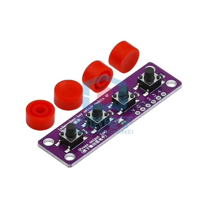 Module de commutation tactile à quatre boutons, compatible avec le capteur de carte de développement Arduino Raspberry PI 51 MCU suite