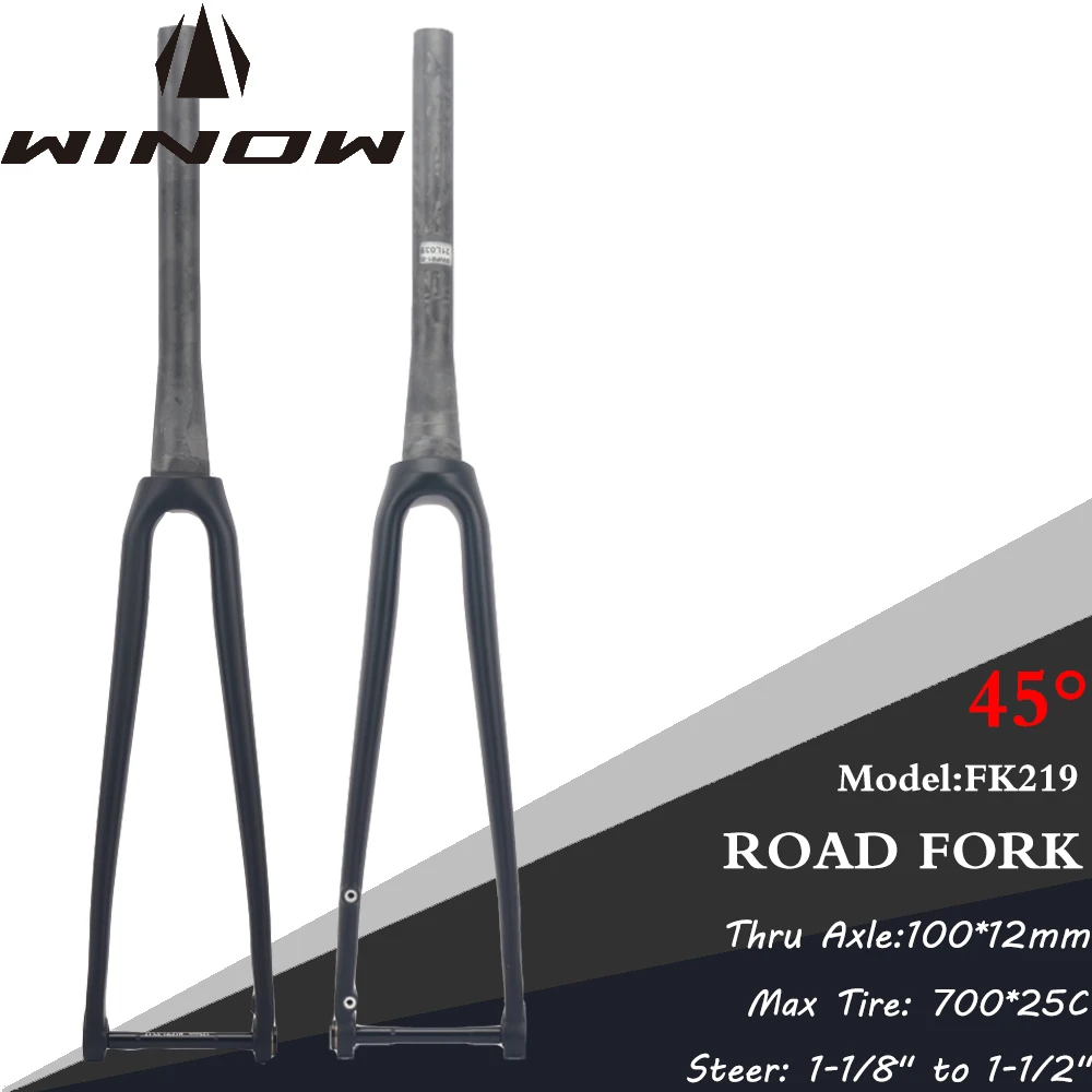 

Winowsports-Full Carbon Fiber Road Bike Fork, Bicycle Parts, 700C, Matte, Glossy Finish, Cycling Accessories, Road Disc