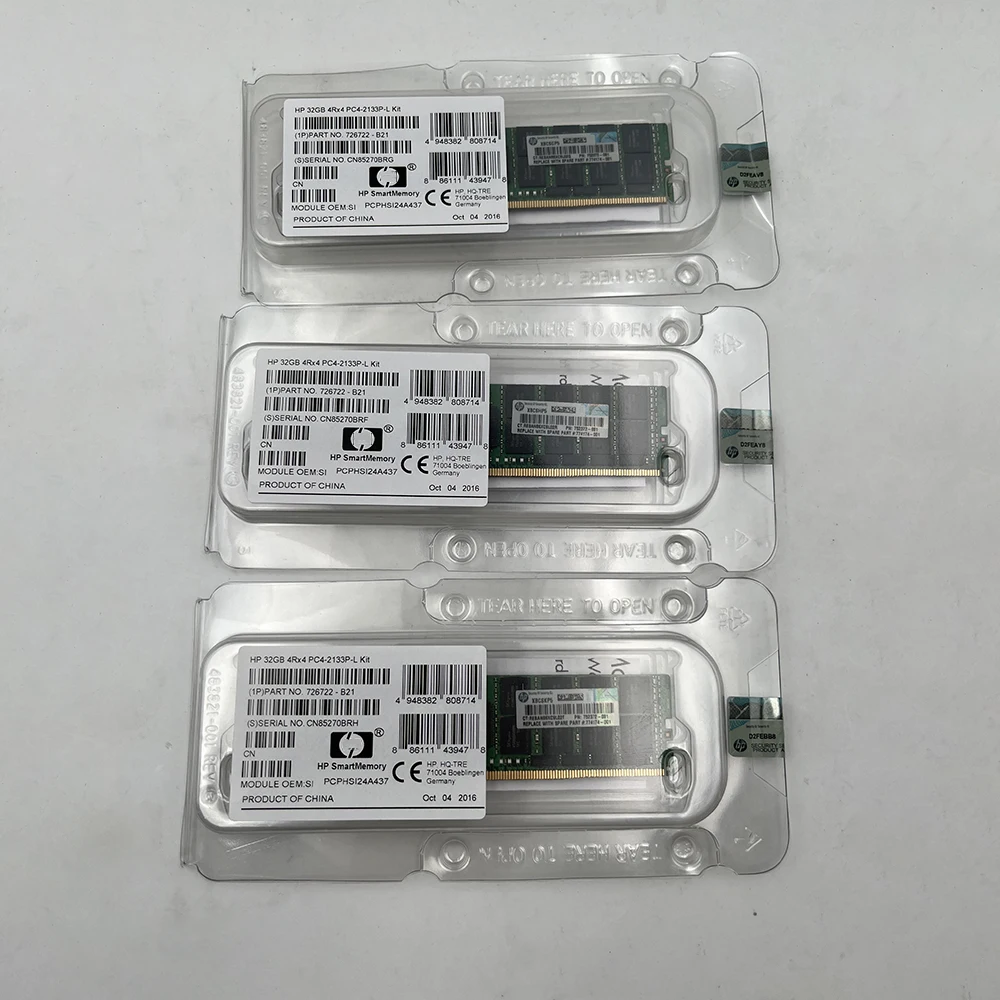 774175-001 774174-001 752372-081 726722-b21 memória do servidor 32gb 4rx4 ddr4 2133 ecc lrdimm ram funciona perfeitamente navio rápido