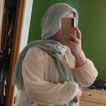 女性用しわくちゃの柔らかい綿のヒジャーブスカーフ,イスラム教徒のヘッドスカーフ,ショールとラップ,90 x 180c